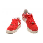 Chaussure Nike Air Force One Basse Rouge Pas Cher Pour Homme